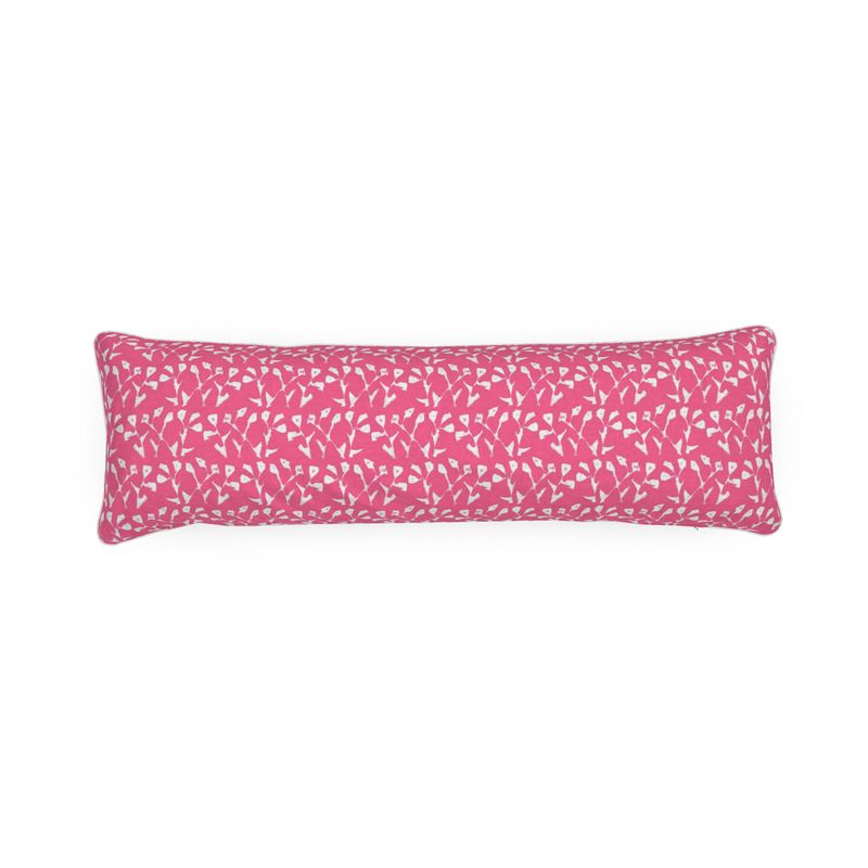 Genevieve Bolster Pillow in Hot Pink