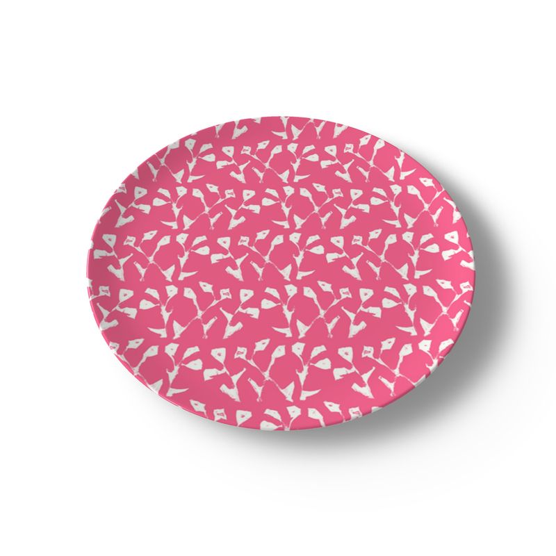 Hot Pink Genevieve China Plate Set