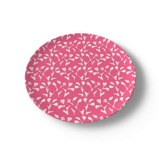 Hot Pink Genevieve China Plate Set