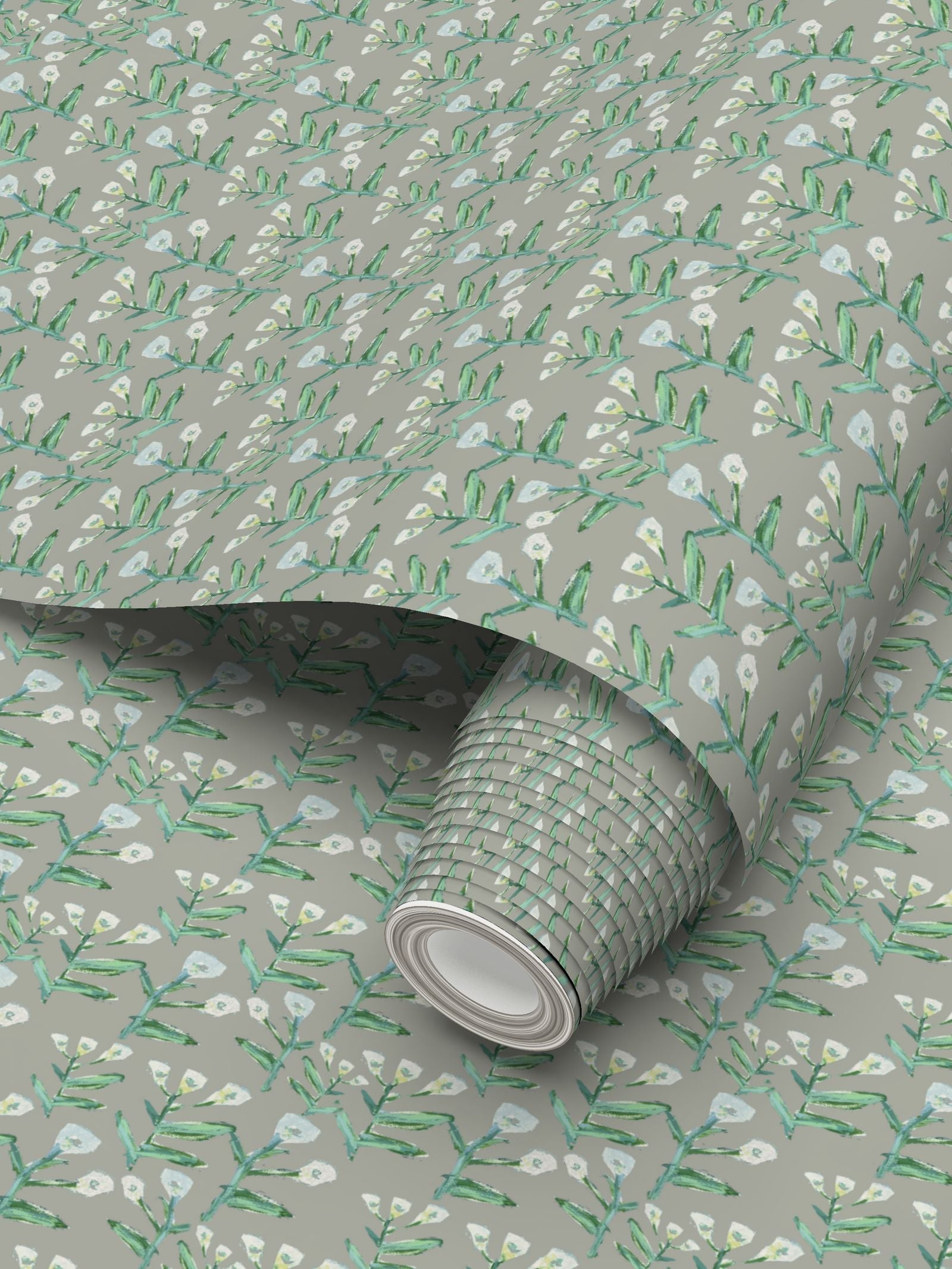 Sydney Wallpaper (Moss) – Handmade & Digitally Printed-7