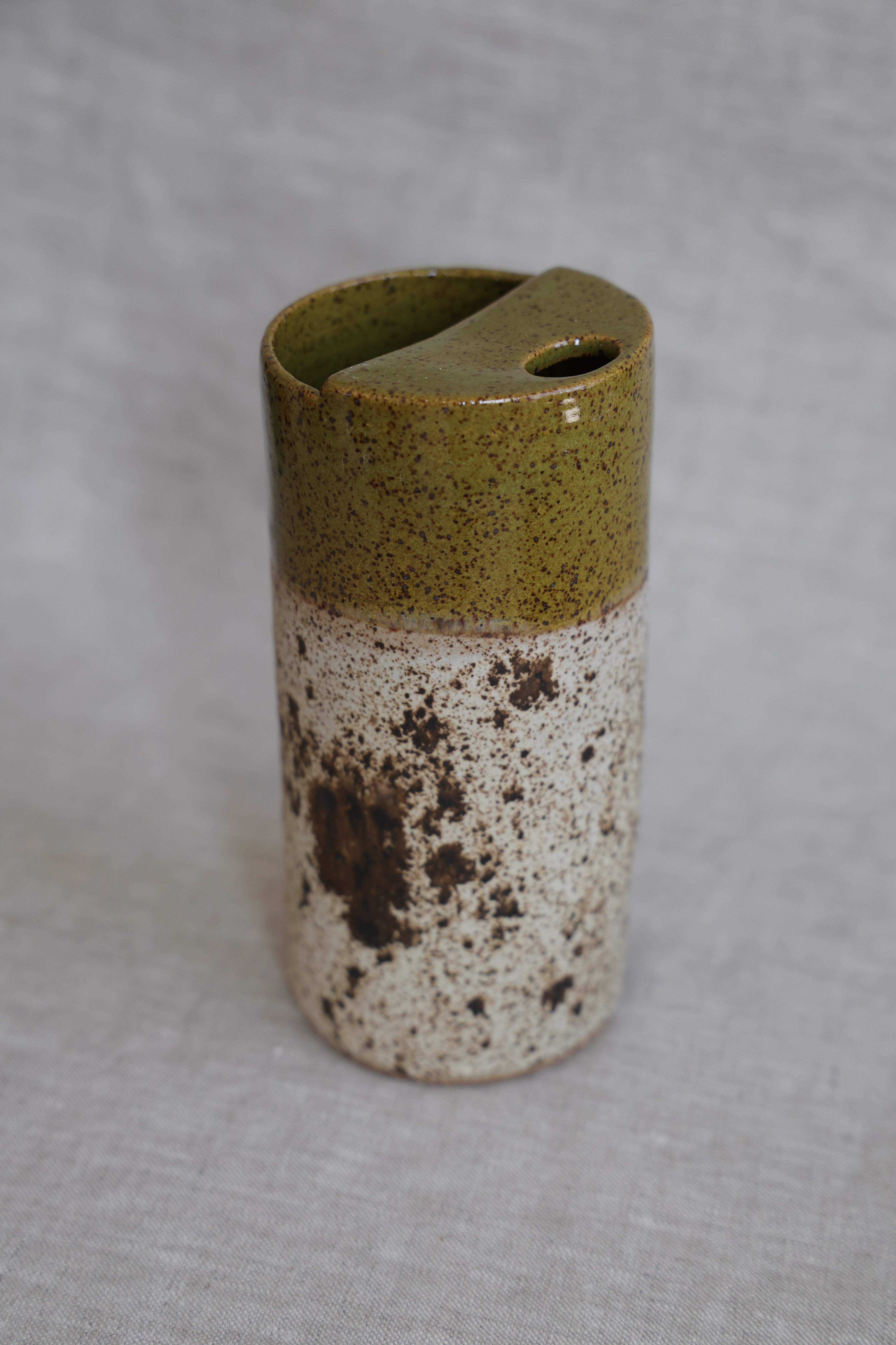 Olive & Quail Egg Speckled To-Go Cup | Ceramic Stoneware-zoom-3