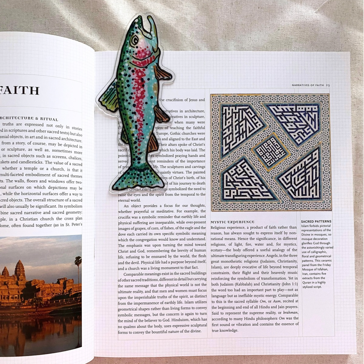 Rainbow Trout Die Cut Acrylic Bookmark-zoom-2