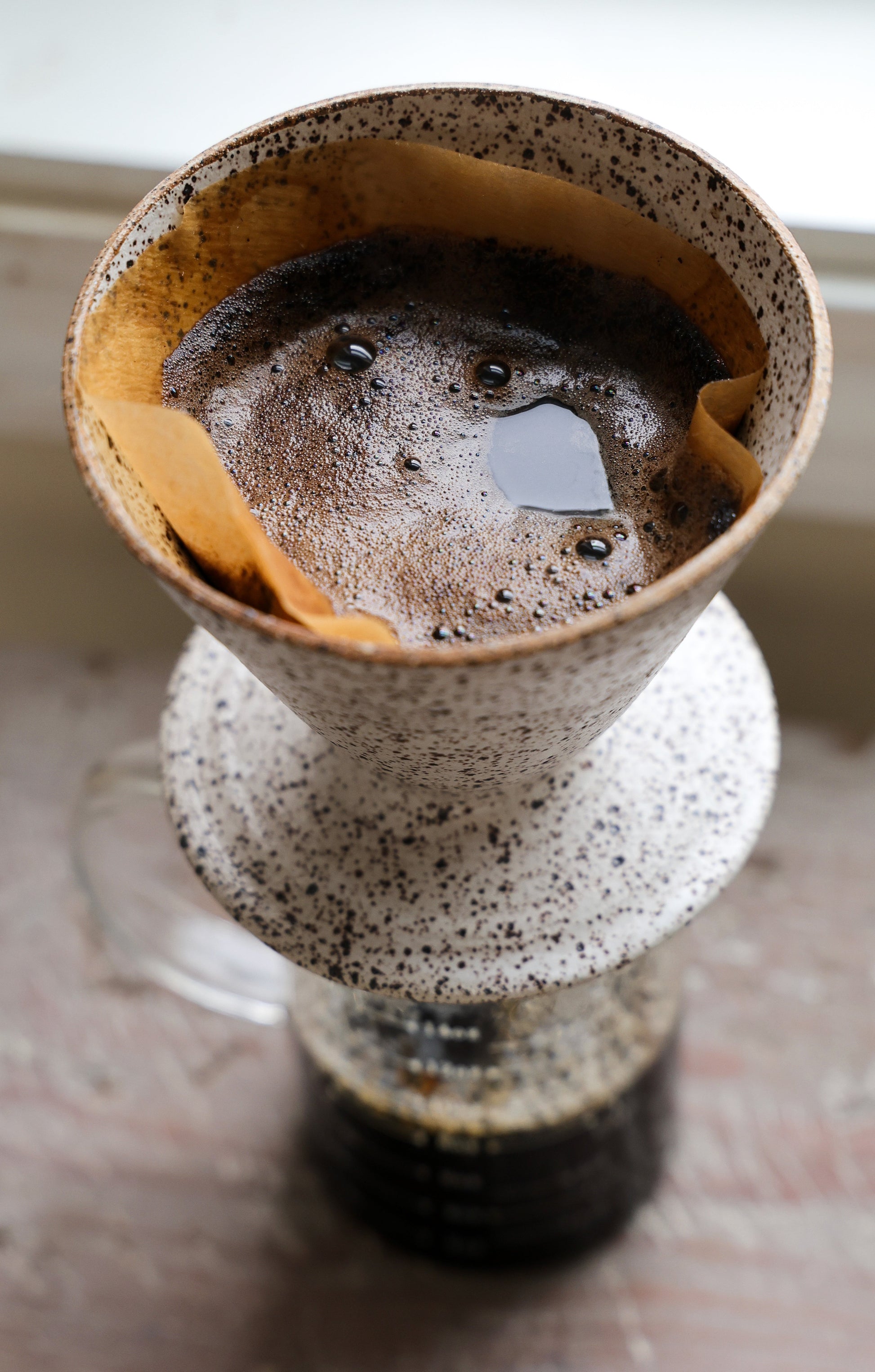 White Matte Pour Over Coffee Maker | Handmade Ceramic Dripper-4