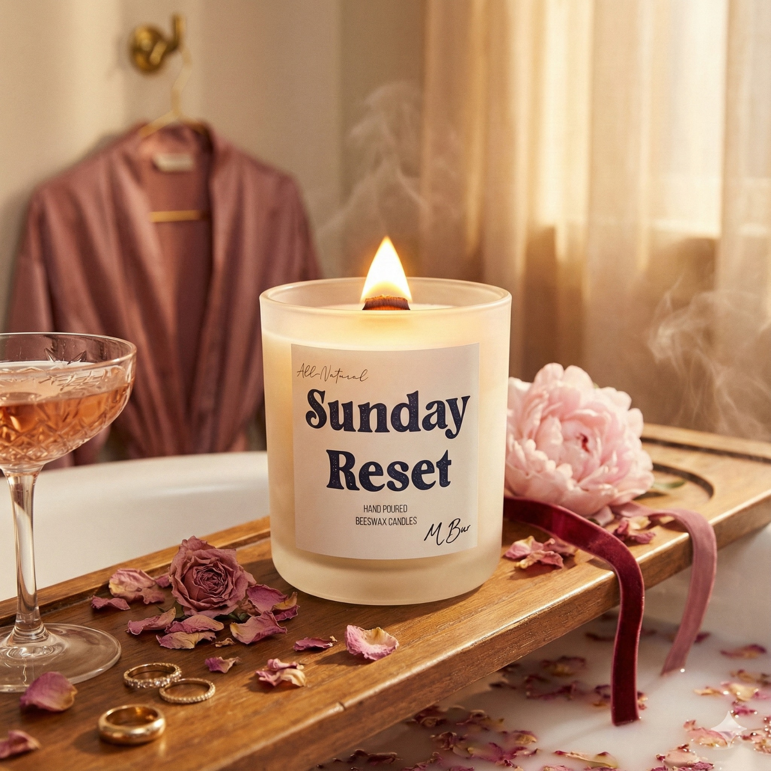 Sunday Reset Beeswax Candle-10