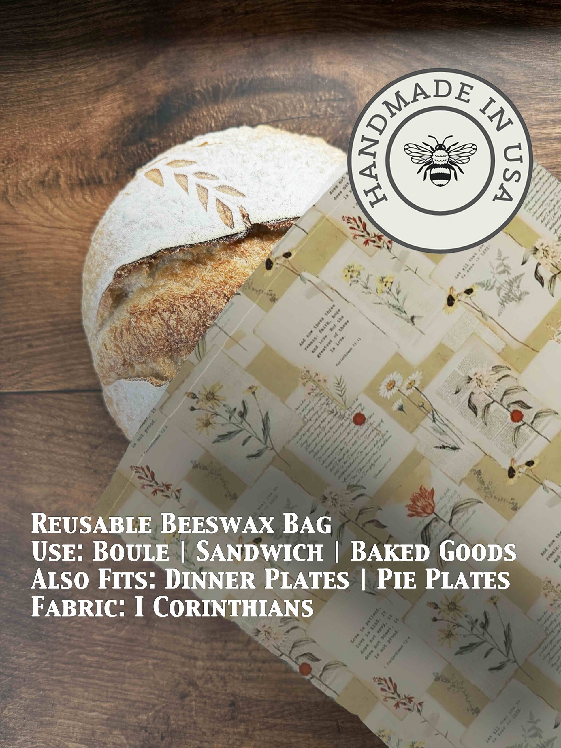 Beeswax Bread Bag | Reusable Cotton Food Storage Bag-32