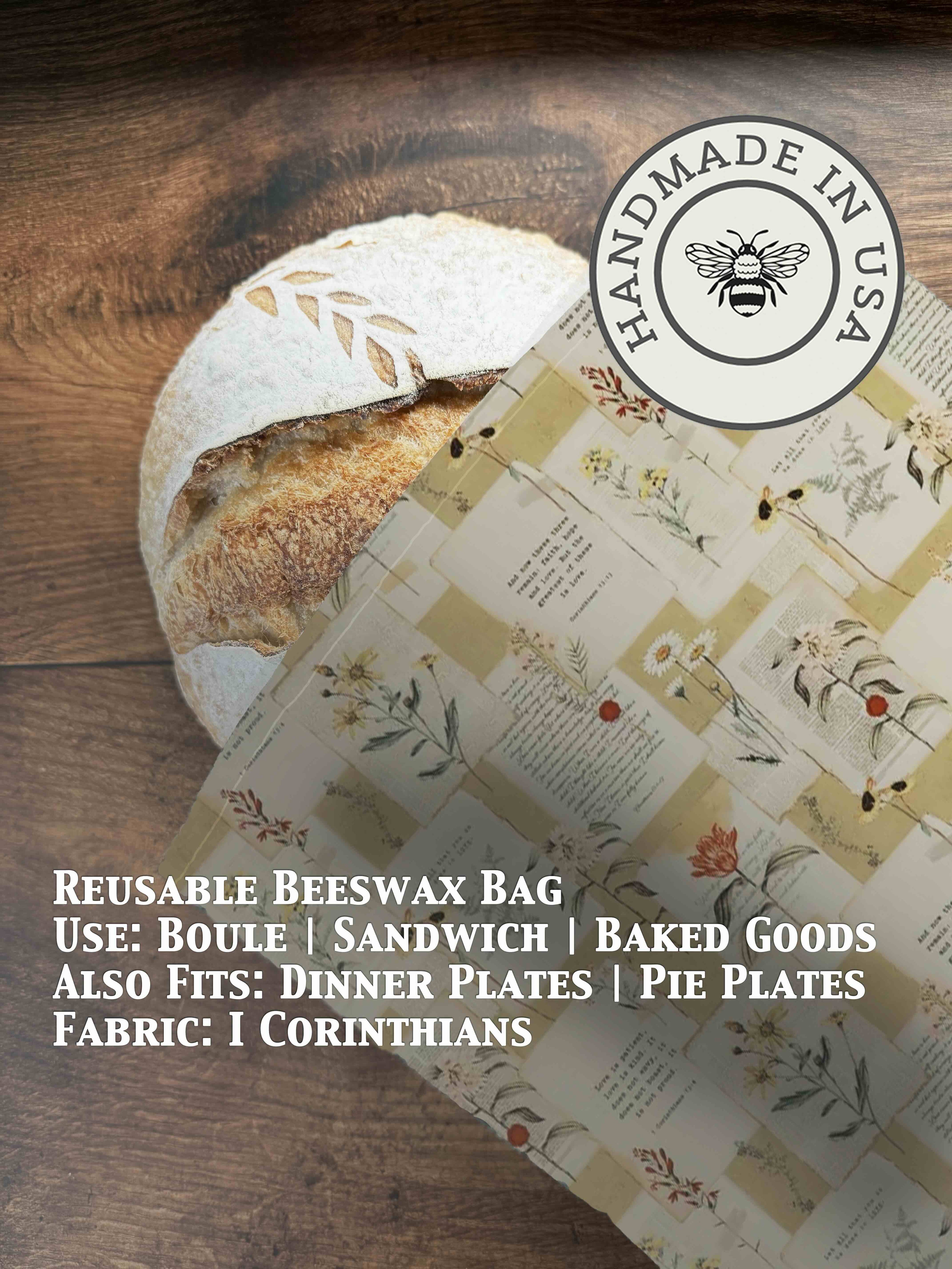 Beeswax Bread Bag | Reusable Cotton Food Storage Bag-zoom-32