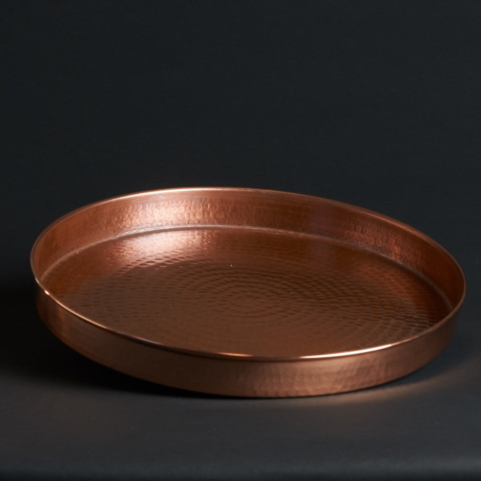 The Oyster Copper Bar Cart Tray