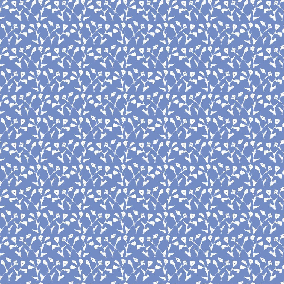 Genevieve Wallpaper (Blue) – Handmade & Digitally Printed