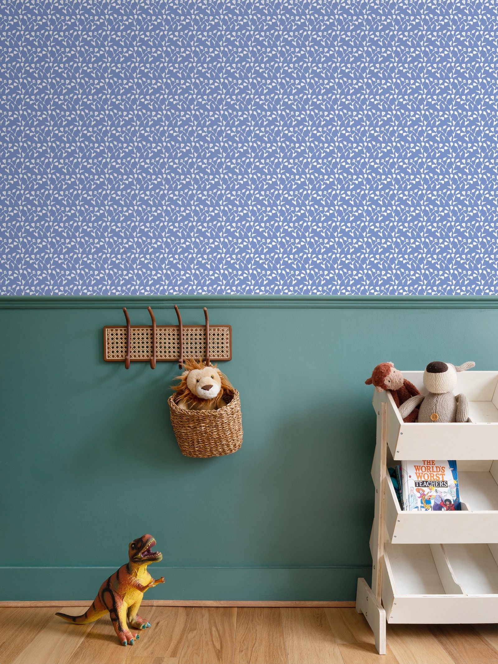 Genevieve Wallpaper (Blue) – Handmade & Digitally Printed