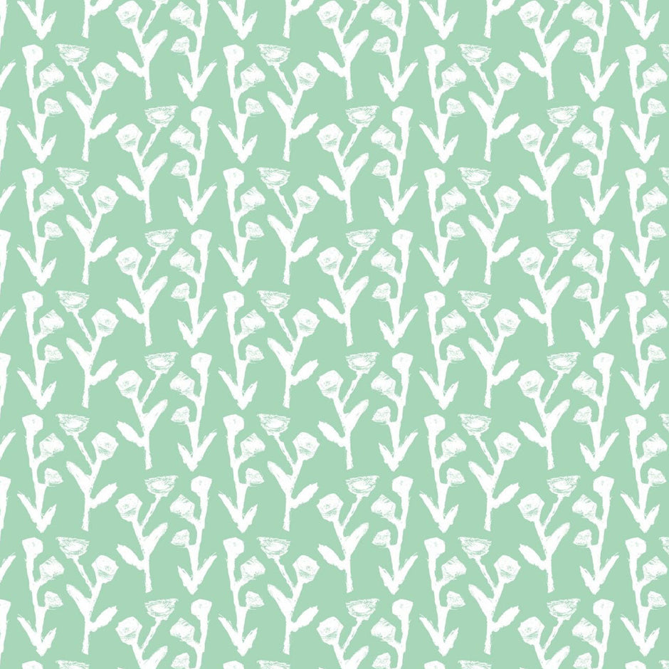 Ivy Manor Wallpaper (Mint) – Handmade & Digitally Printed