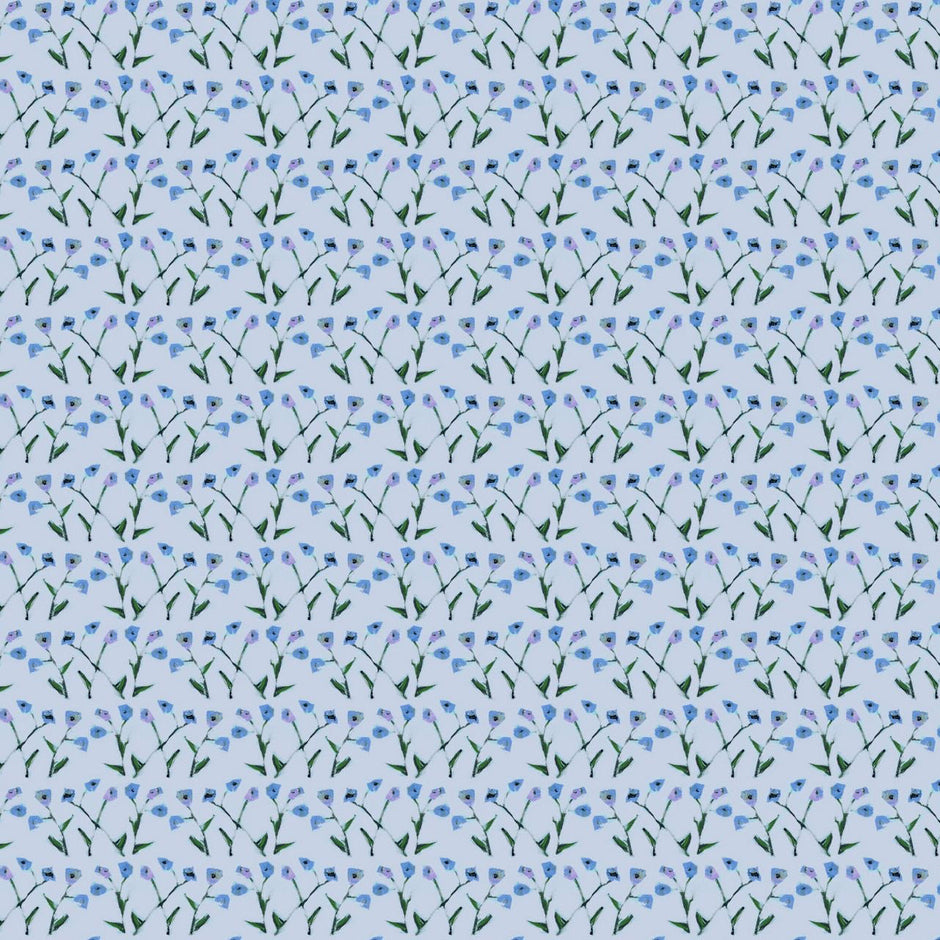 Genevieve Wallpaper (Periwinkle Multi) – Handmade & Digitally Printed