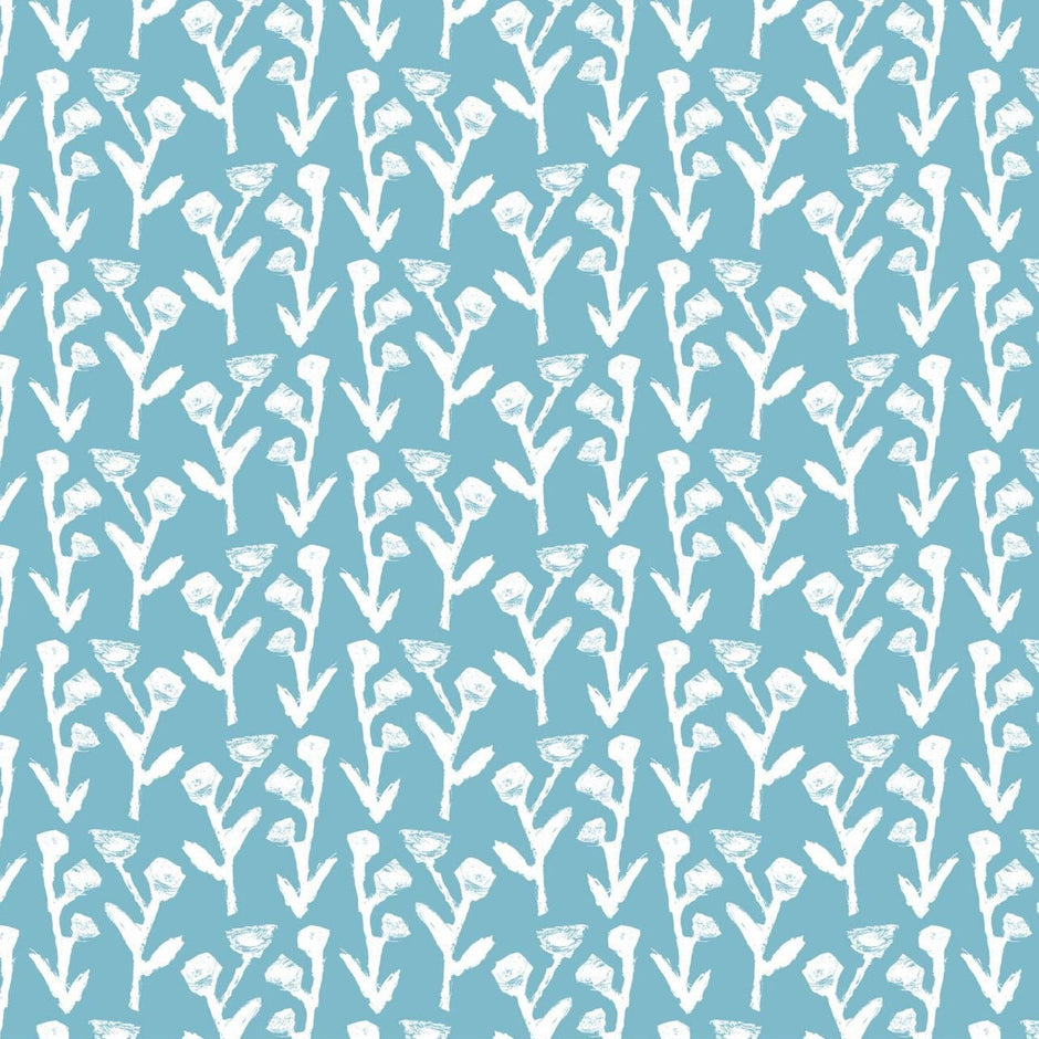 Ivy Wallpaper (Slate) – Handmade & Digitally Printed - Aware House - Erin Donahue Tice -