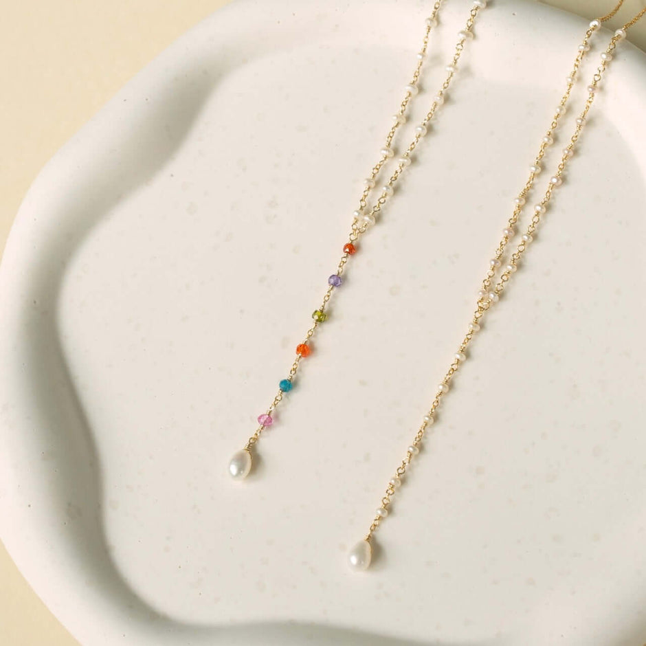 Kensington Necklace - Rainbow Pearl - Aware House - PARKEN JEWELRY -