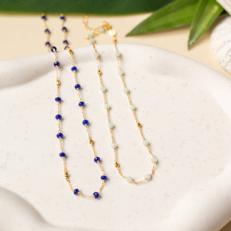 Margarita Chains - Lapis and Chalcedony-zoom-