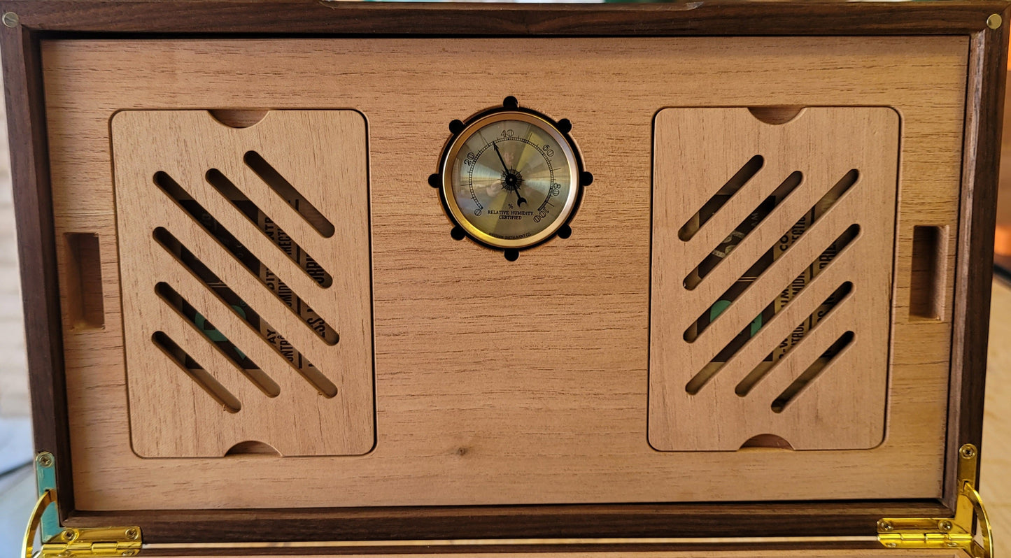Cigar Humidor | Wenge with Spanish Cedar Lining - 80 Capacity