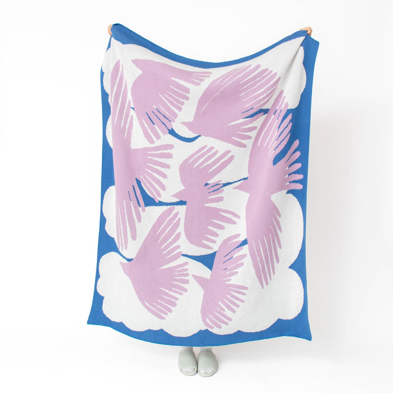 Crows Throw Blanket-zoom-