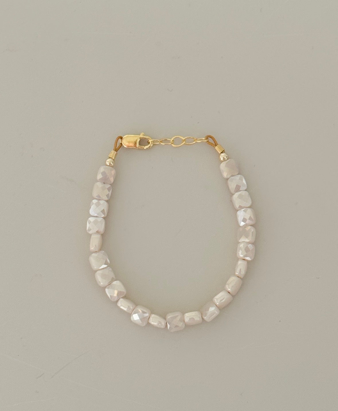 Cream Shimmer Bracelet | 14K Gold Filled-zoom-1