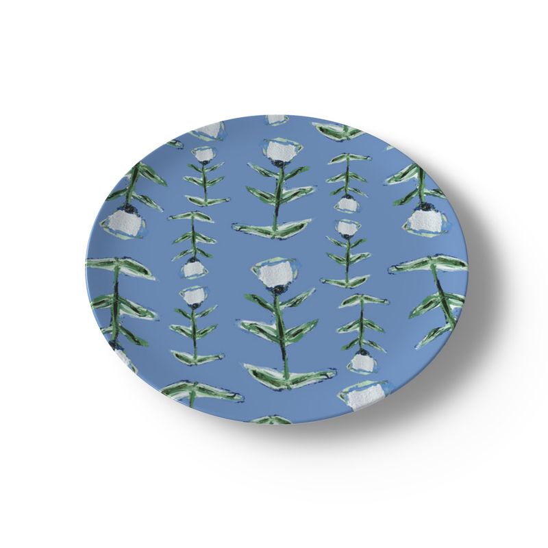 Blue Tulip Bone China Plate-zoom-2