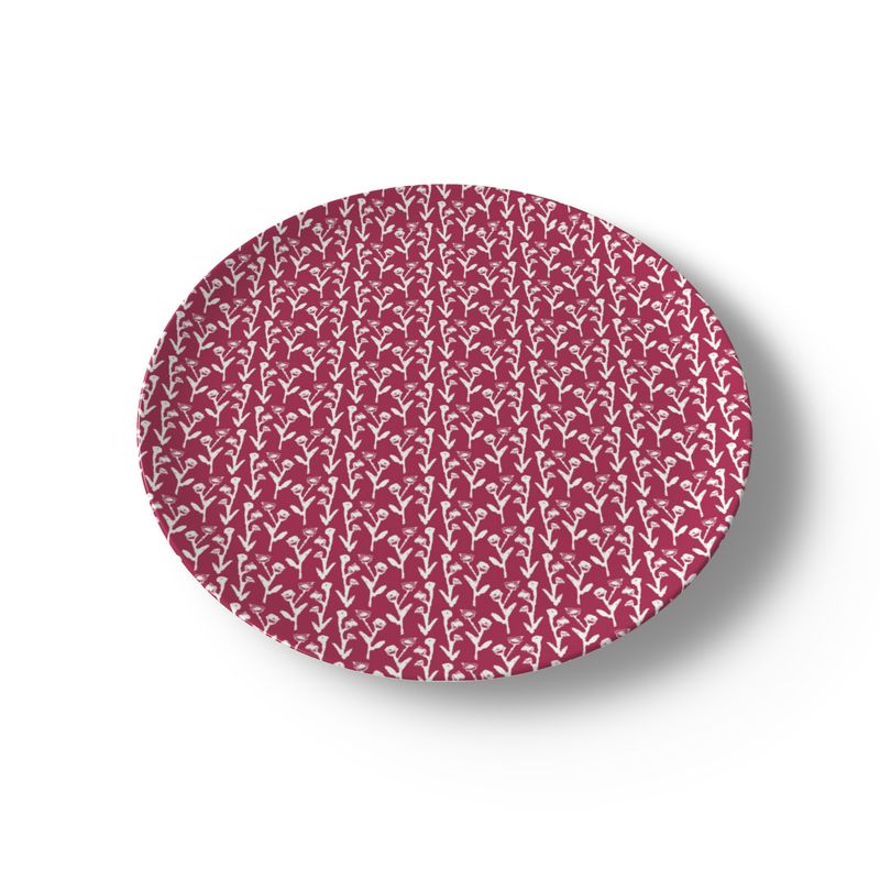 Cranberry Ivy Manor China Plate