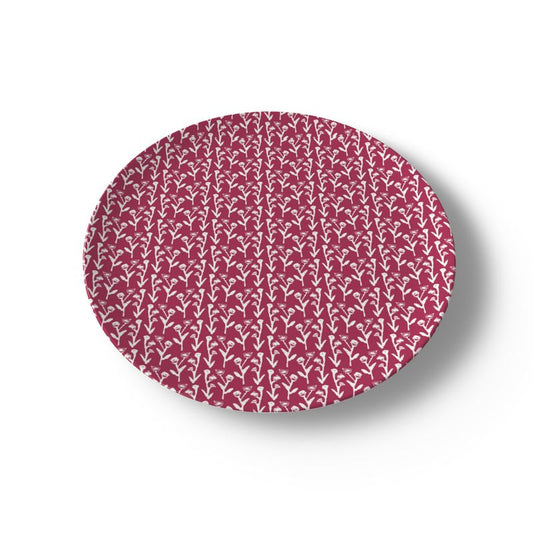 Cranberry Ivy Manor China Plate