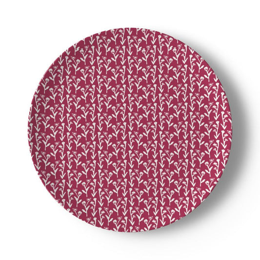 Cranberry Ivy Manor China Plate