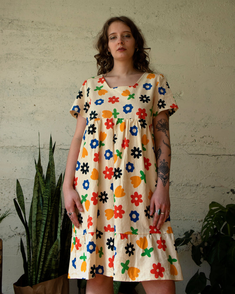 Billie Dress | Floral Cream-zoom-