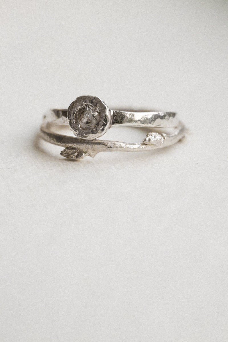 Budding Twig Ring | Recycled Sterling Silver-zoom-