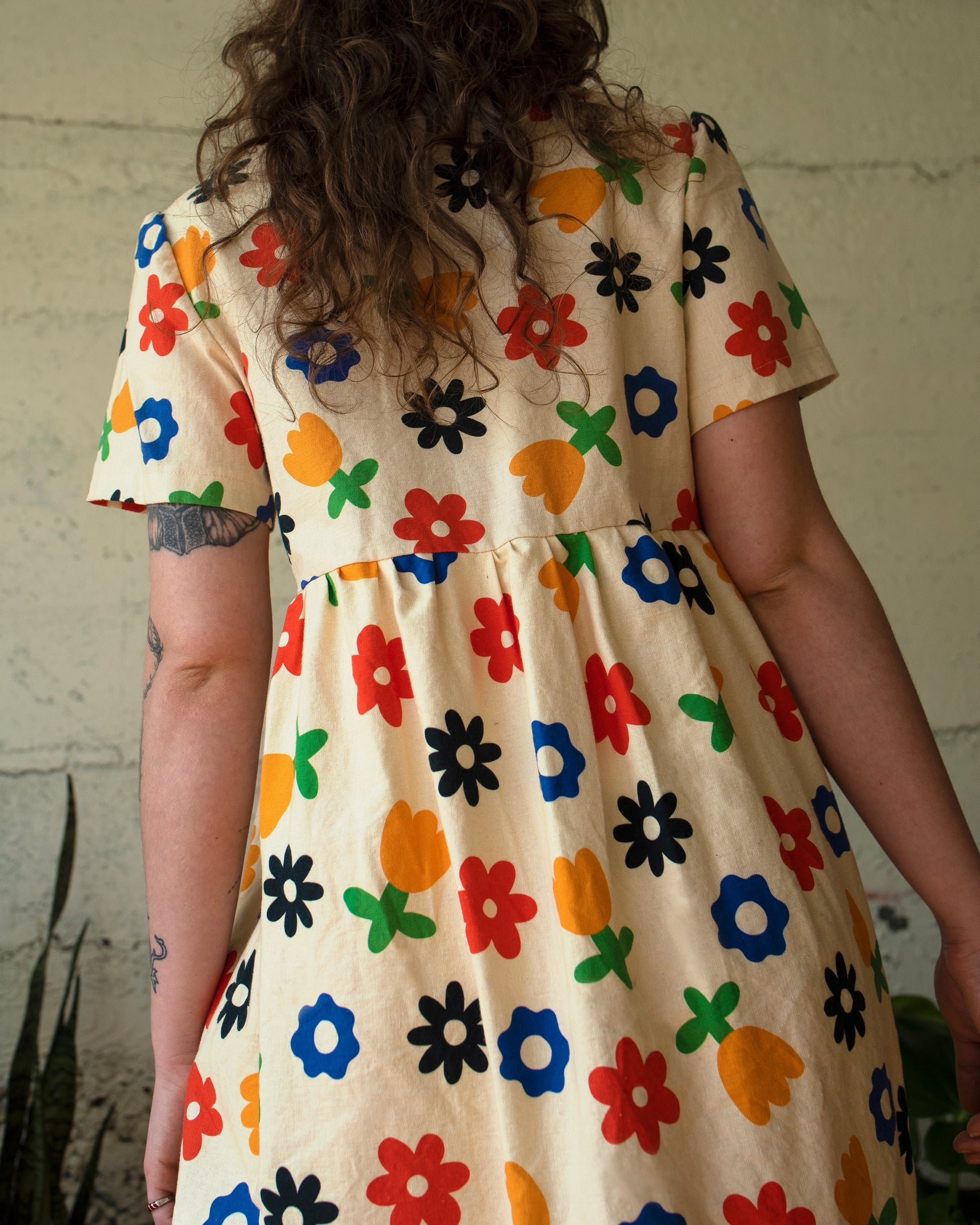 Billie Dress | Floral Cream-4