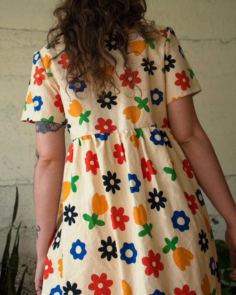 Billie Dress | Floral Cream-zoom-