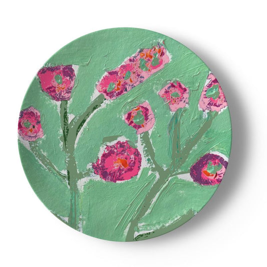 Hot Pink Hibiscus China Plate