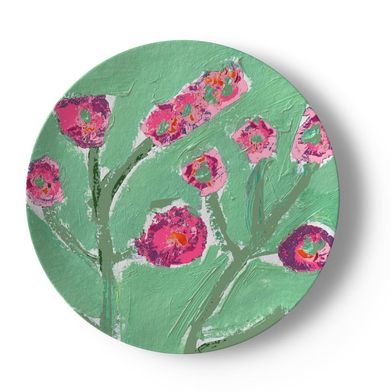 Hot Pink Hibiscus China Plate