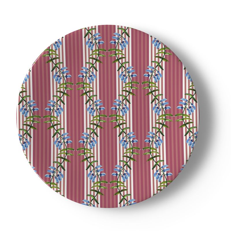 Holiday Nantucket Stripe China Plate-zoom-1