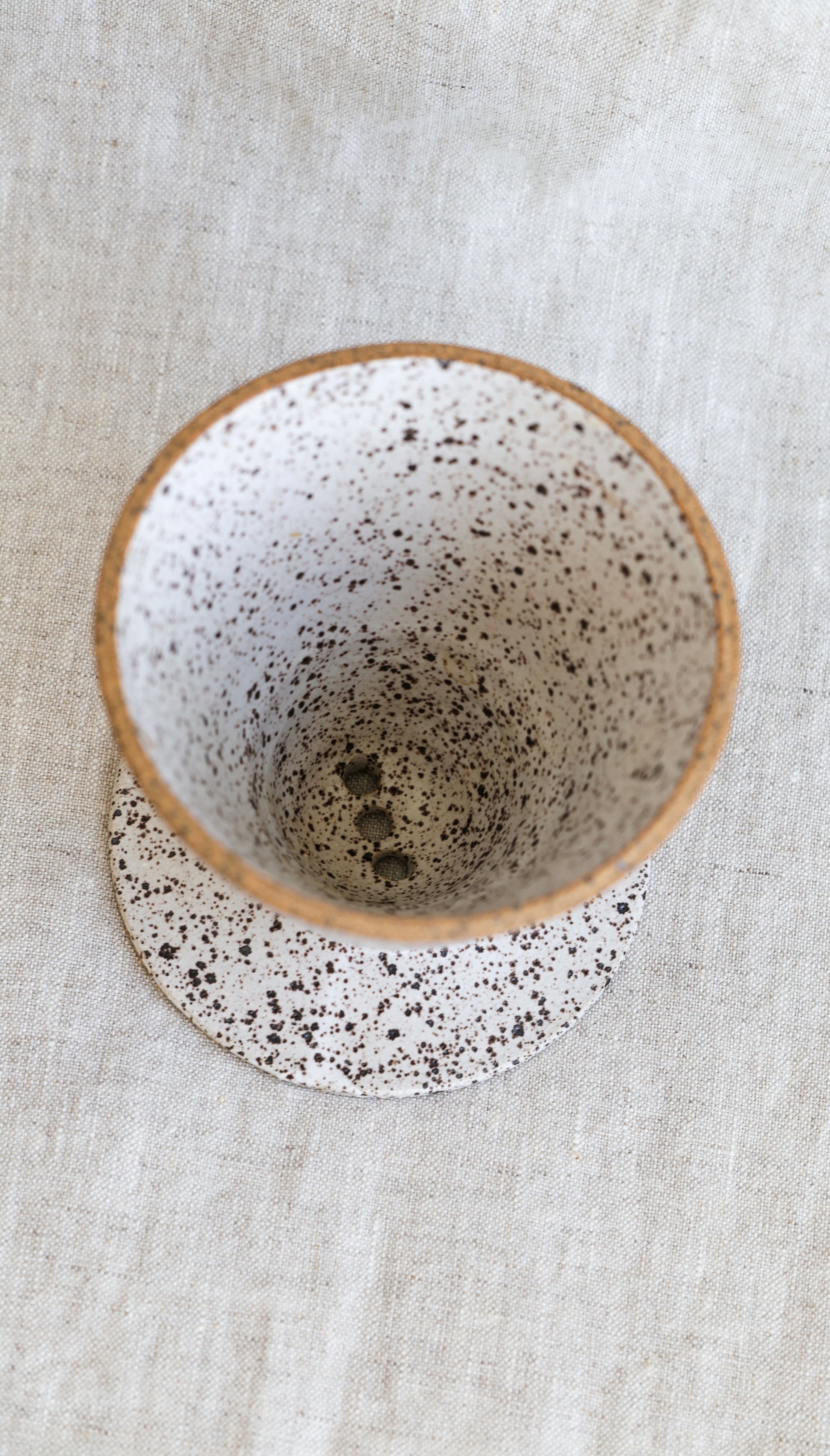 White Matte Pour Over Coffee Maker | Handmade Ceramic Dripper-7