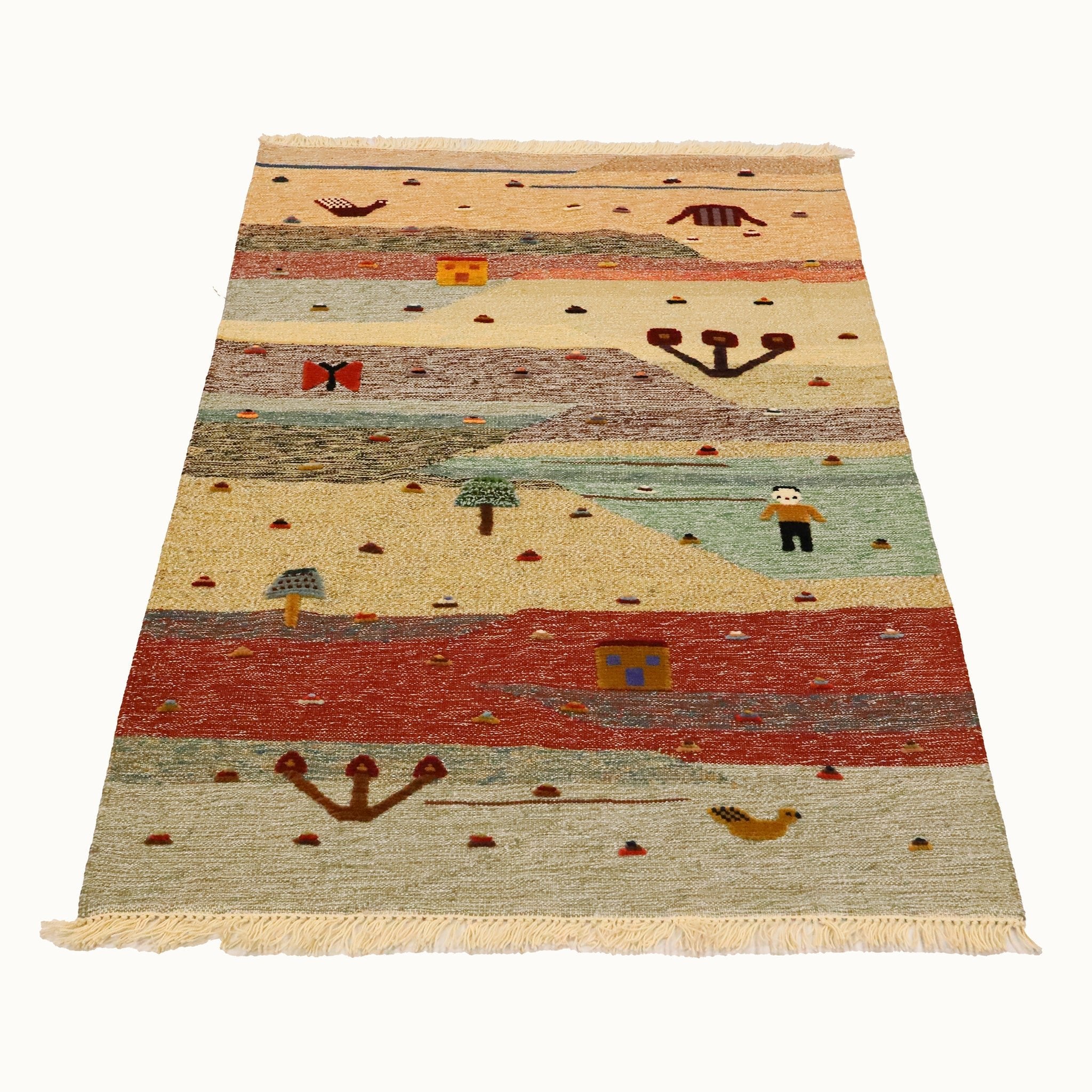 Desert Garden Kids Rug | Handmade Wool Rug for Nursery, Playrooms & Children’s Rooms - Aware House