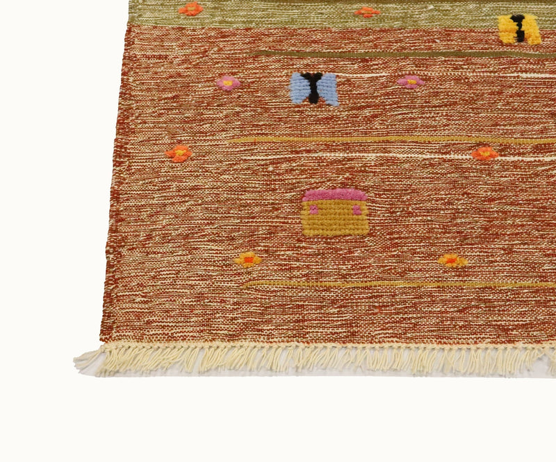 Twin Lambs Kids Rug | Handmade Wool Rug for Nursery, Playrooms & Children’s Rooms-zoom-