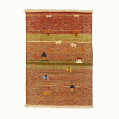 Twin Lambs Kids Rug | Handmade Wool Rug for Nursery, Playrooms & Children’s Rooms - Aware House