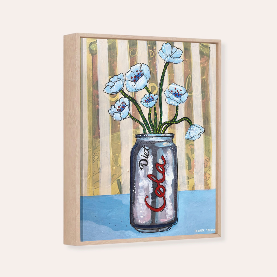 Diet Cola | Framed Fine Art Canvas Print | Multiple Sizes