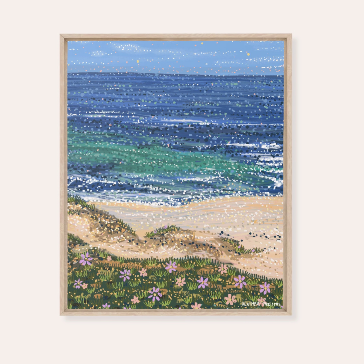 Daisy Tides | Framed Fine Art Canvas Print | Multiple Sizes-4