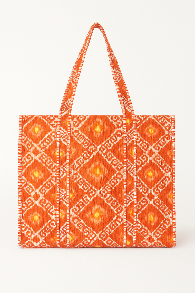 Orange Zig Zag Tote-zoom-