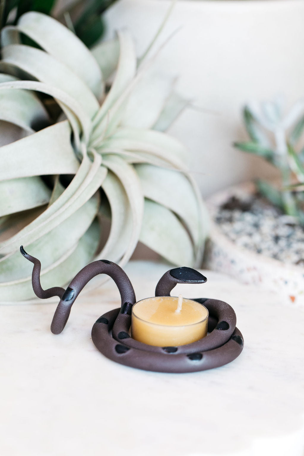 Ceramic Snake Tealight Holder-zoom-1