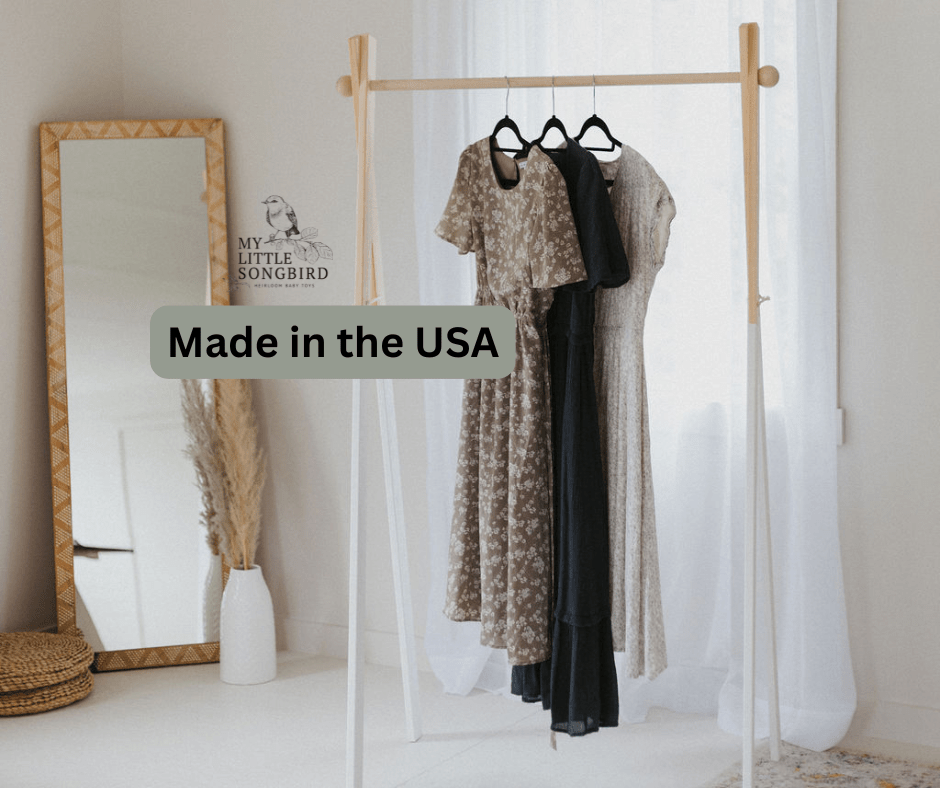 Large Wooden Clothing Rack | Minimalist A - Frame Garment Rack - Aware House