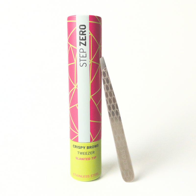 Crispy Brows Slanted Tweezer | Steel Pattern Variety-zoom-