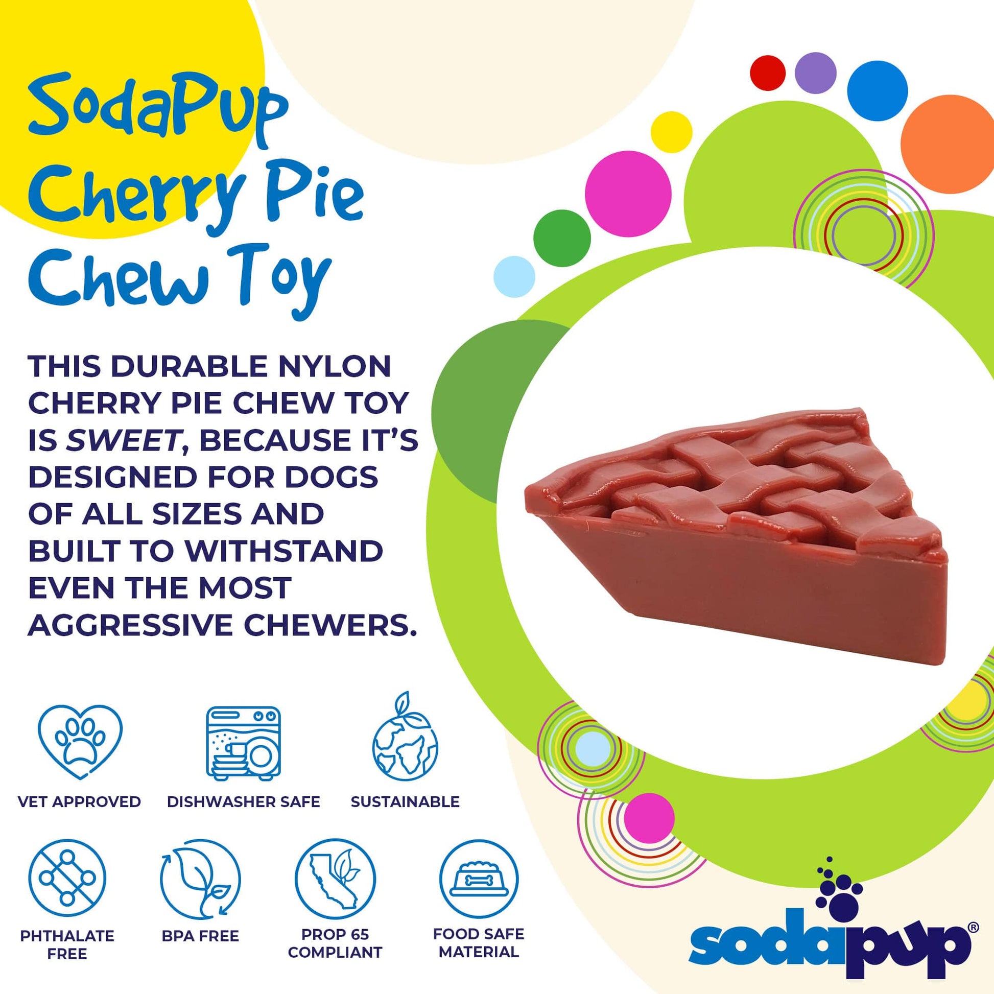 Cherry Pie Nylon Dog Chew Toy - Aware House