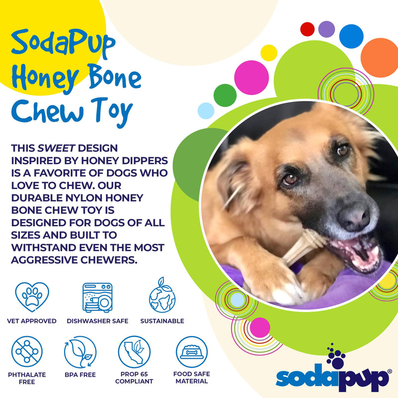 Honey Bone Nylon Dog Toy for Aggressive Chewers-zoom-
