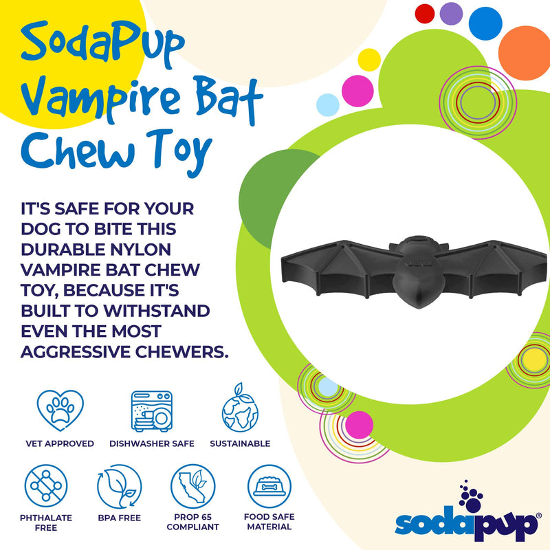 Vampire Bat Nylon Dog Chew Toy for Aggressive Chewers | USA Made & FDA Compliant-zoom-