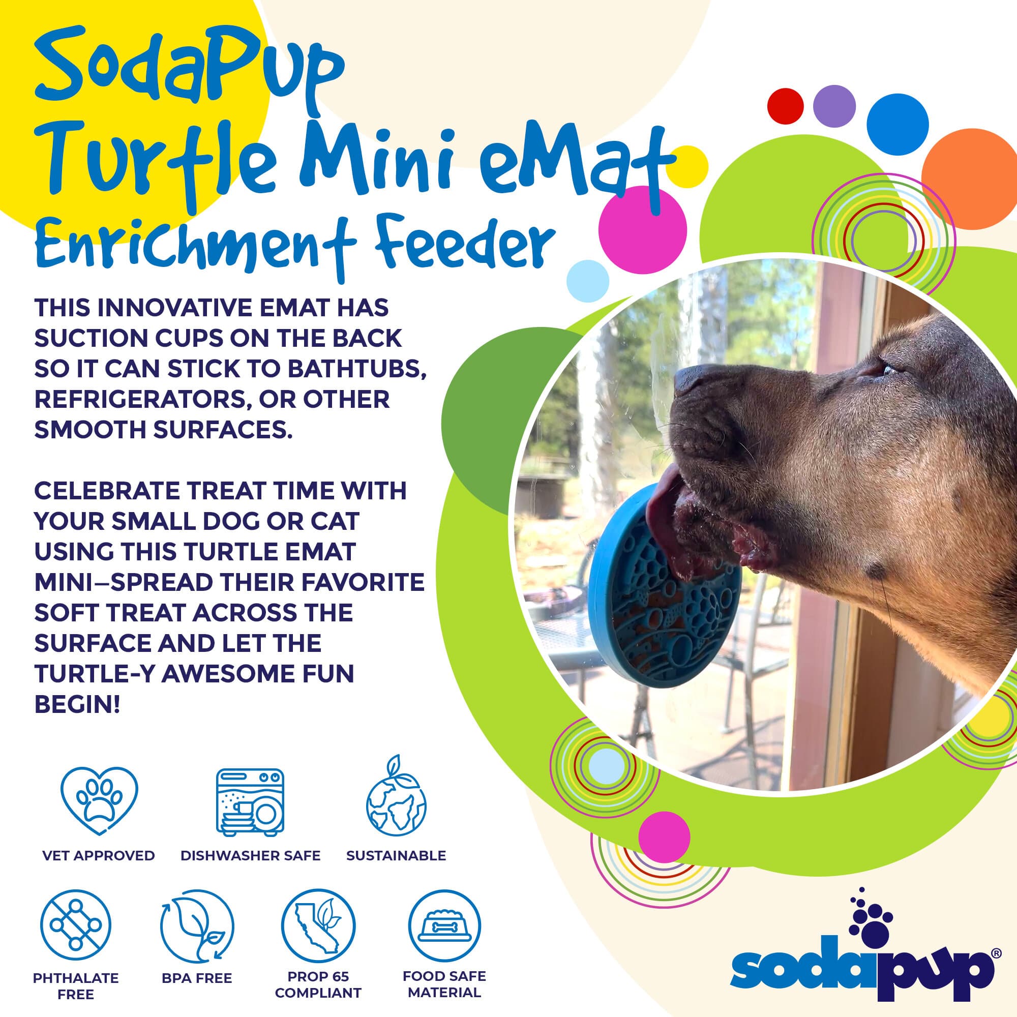Turtle Mini Lick Mat with Suction Cups for Dogs and Cats - Aware House