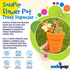 Large Flower Pot eCup Dog Treat Dispenser - Aware House