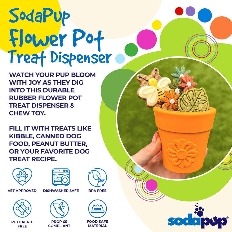 Large Flower Pot eCup Dog Treat Dispenser-zoom-