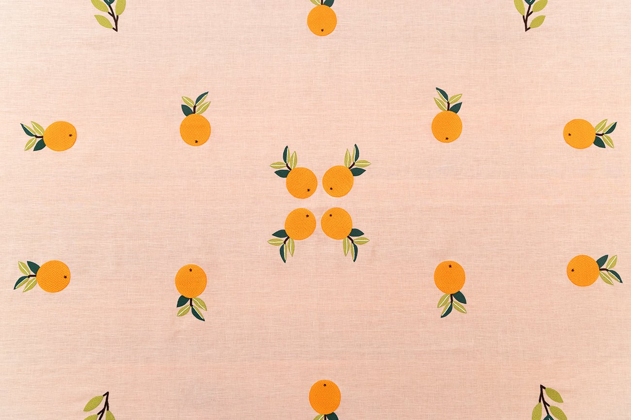 Hand Embroidered Farm to Table Tablecloth | 120" x 80" - Aware House