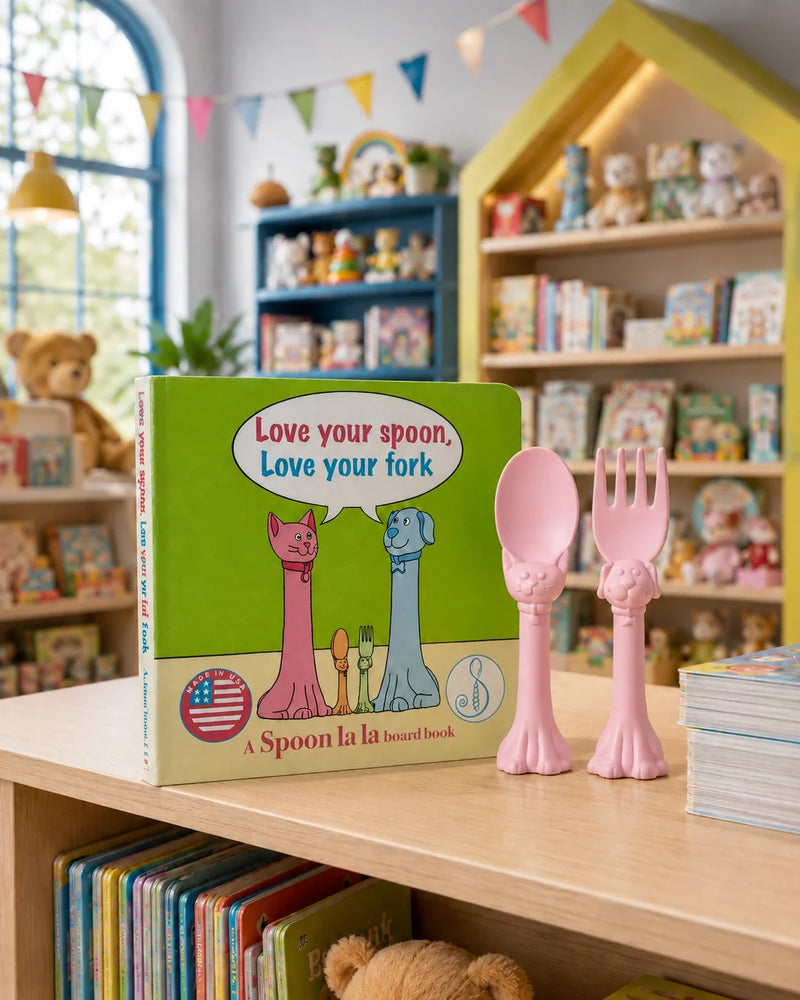 Spoon la la Utensils + Board Book-zoom-